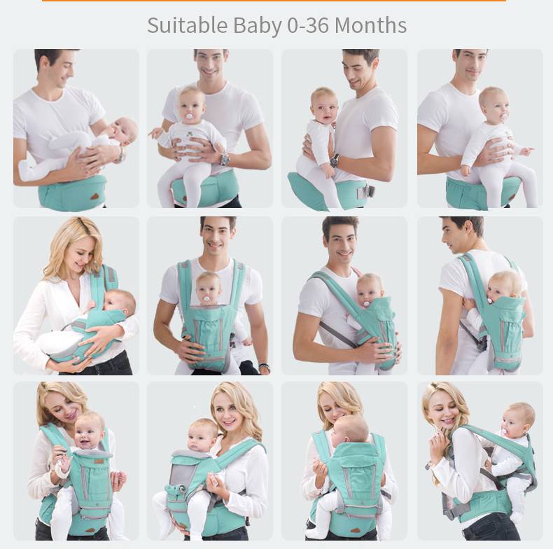 Ergonomic Baby Carrier Infant Kid Baby Hipseat Sling Front Facing Kangaroo Baby Wrap Carrier for Baby Travel 0-36 Months 13