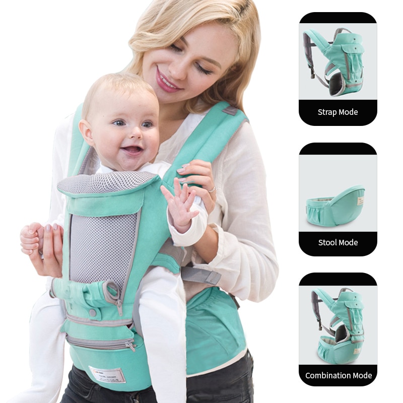 Ergonomic Baby Carrier Infant Kid Baby Hipseat Sling Front Facing Kangaroo Baby Wrap Carrier for Baby Travel 0-36 Months 2